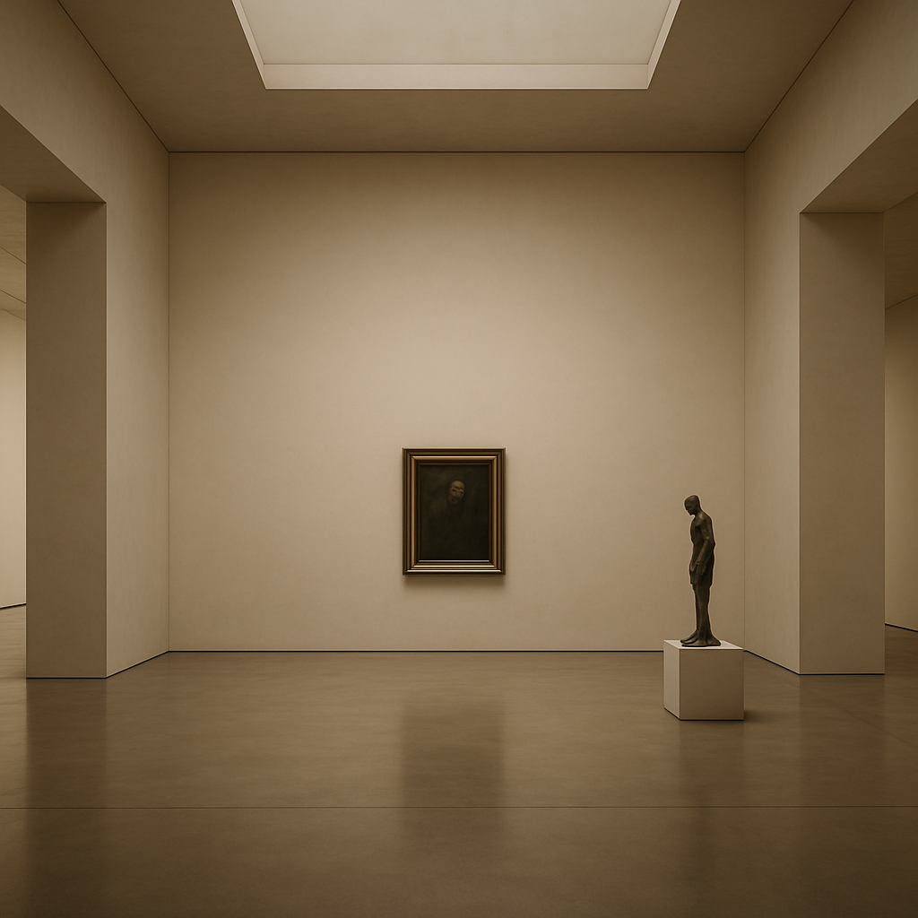 The museum itself is an artifact. The gallery is art. The wall is art. The floor beneath the sculpture is art. The building becomes the container through which all other forms of artistic expression are made possible.