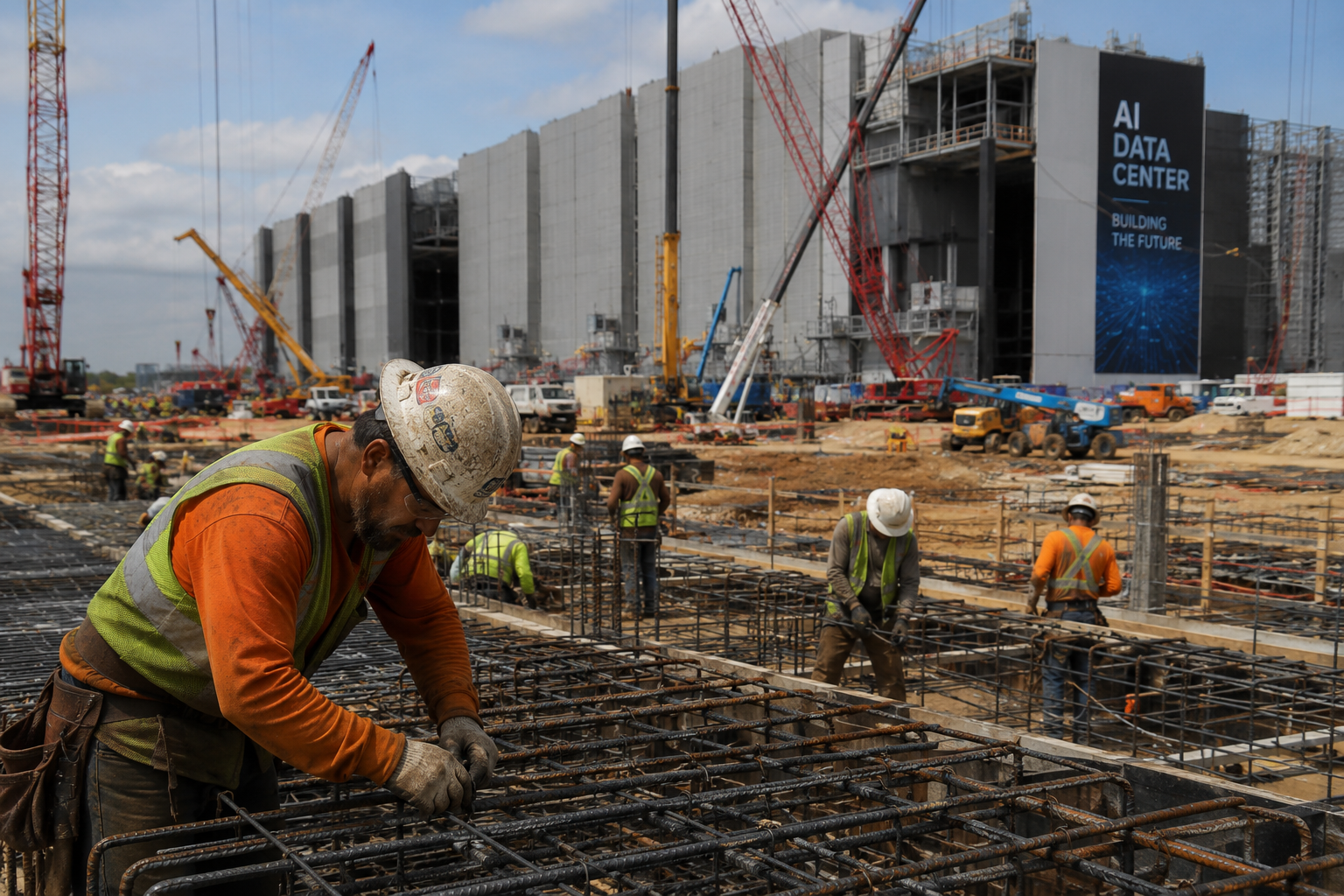 The data-center boom is rewiring the job market — and the stock market