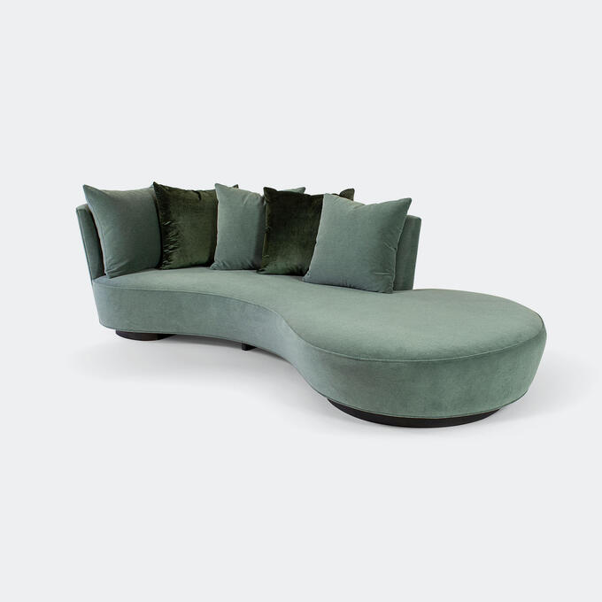 A curve may appear effortless, but it is one of the hardest forms to produce. The designer envisions it; manufacturers, fabricators, and craftspeople make it possible.