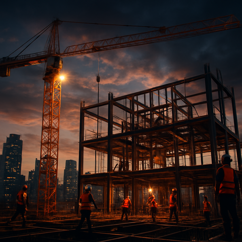 Tower erection — crane plan